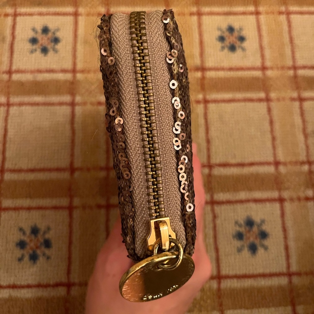 Deux Lux Gold Sequin Wallet Clutch